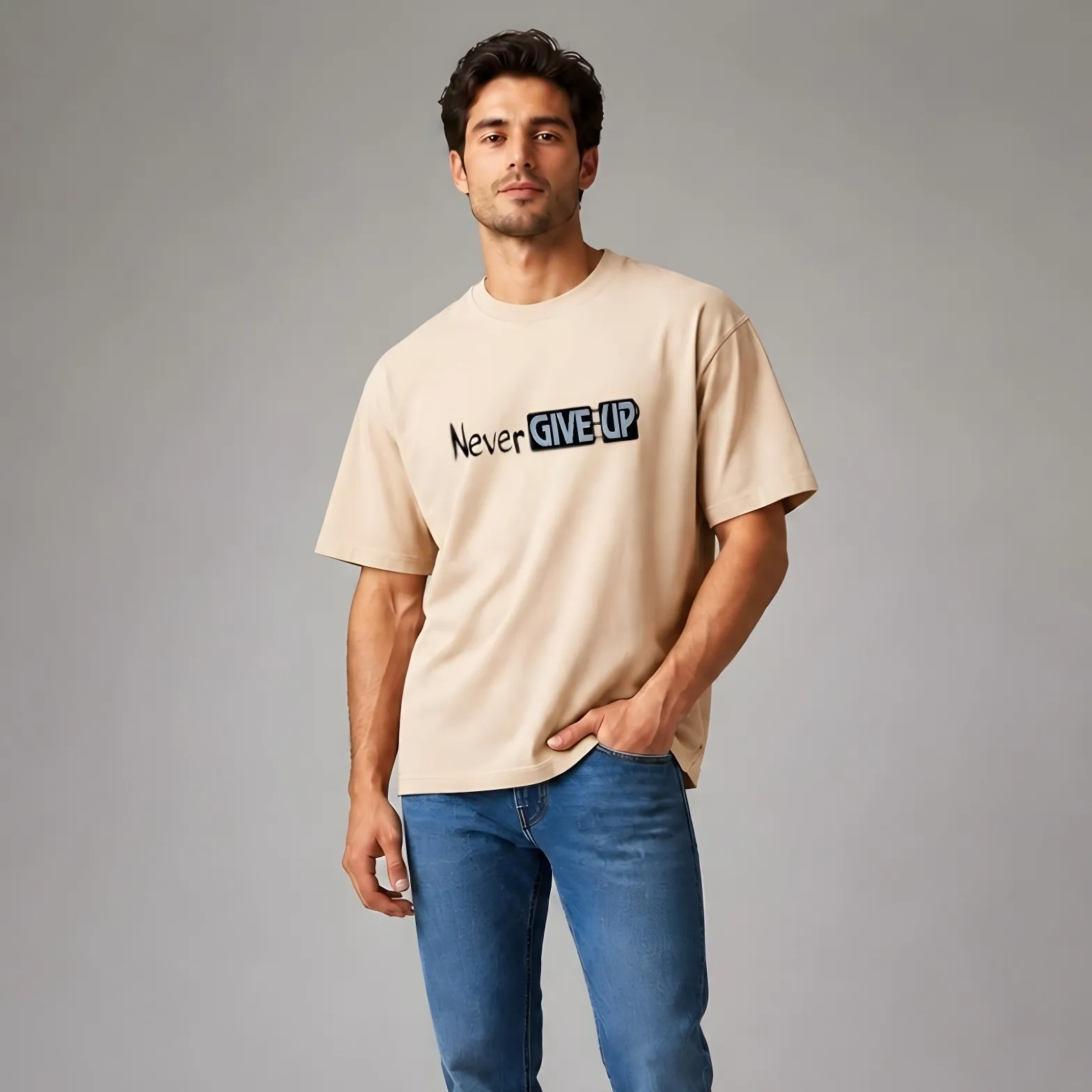 تیشرت مردانه نخ پنبه باکسی فیت برند shiaco wear در 6 رنگ و 4 سایز