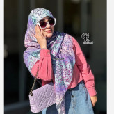 روسری نخی طرح آنجل قواره 110 دخترانه شاد