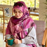 روسری نخی کاستوم طرح رزین سیتو قواره بزرگ 140سانت شیک و خوش ایست
