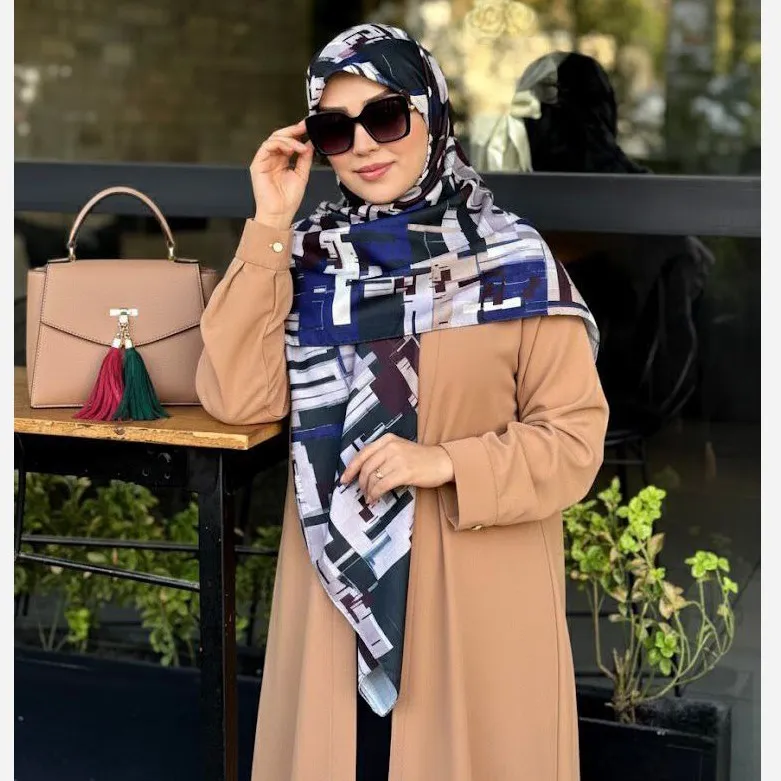 روسری نخ طرح شایلی هندسی کاربردی