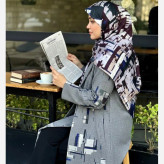 روسری نخ طرح شایلی هندسی کاربردی