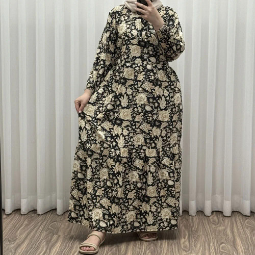 پیراهن زنانه فلور بوگاتی مدل شیلا فری سایز مناسب تا 46 با کمربند