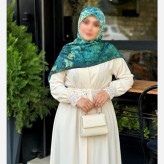 روسری نخ کاستوم طرح هیوا آبرنگی خاص تک