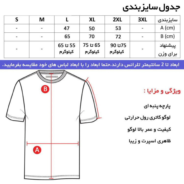 تیشرت آستین کوتاه مردانه یقه گرد طرح رئال