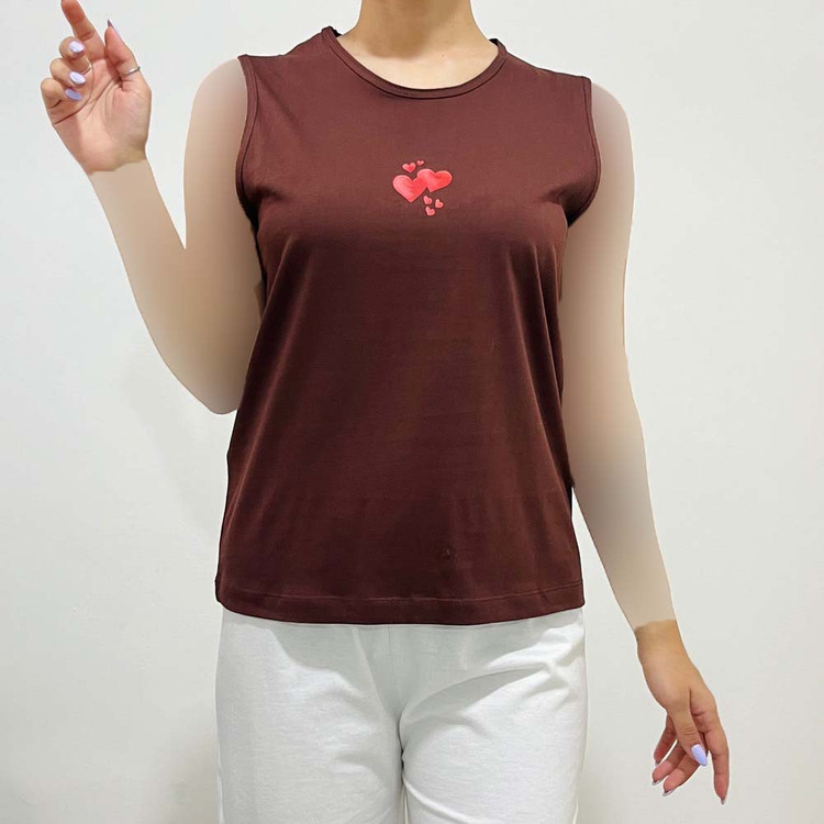 تاپ زنانه نخ پنبه چاپدار کد 1373