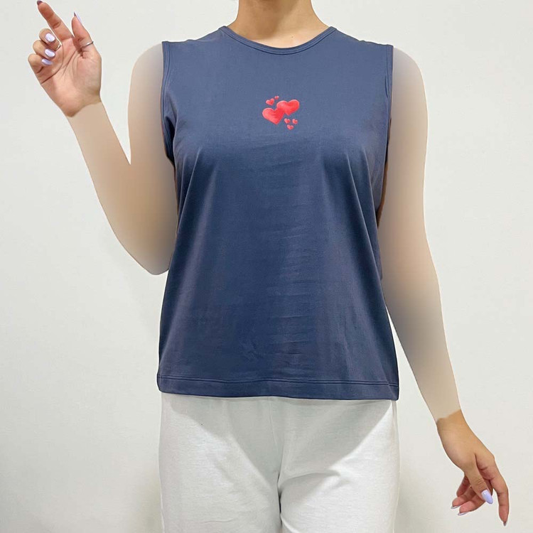 تاپ زنانه نخ پنبه چاپدار کد 1373