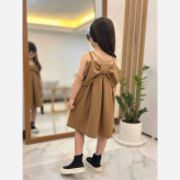 سارافون دخترانه پارچه مازراتی طرح پاپیون در سه سایز مختلف