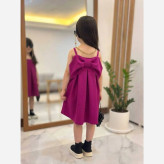 سارافون دخترانه پارچه مازراتی طرح پاپیون در سه سایز مختلف