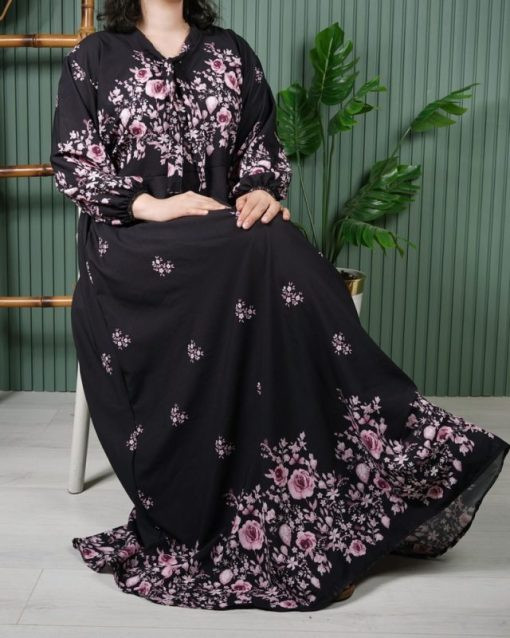 پیراهن کلوش عالیس صورتی R7571