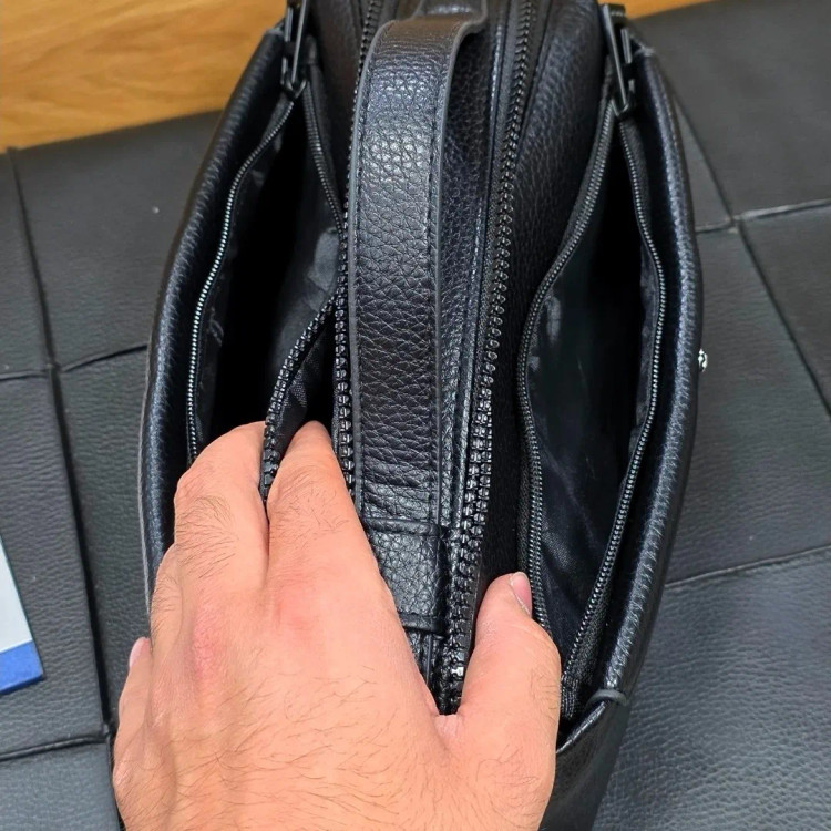 کیف دستی دوحالته مونت بلانک چرم وارداتی چهار زیپ