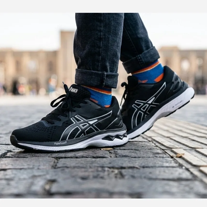 کفش اسپرت مردانه اسیکس مدل Gel مشکی سفید