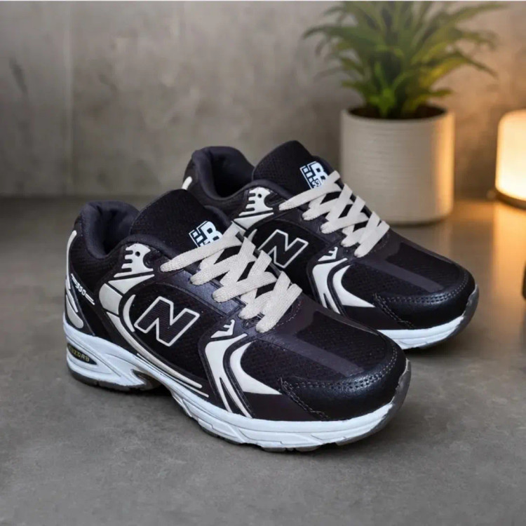کفش کتانی اسپرت زنانه نیوبالانس 530 رنگ کرم قهوه ای سایز 37 تا 40
